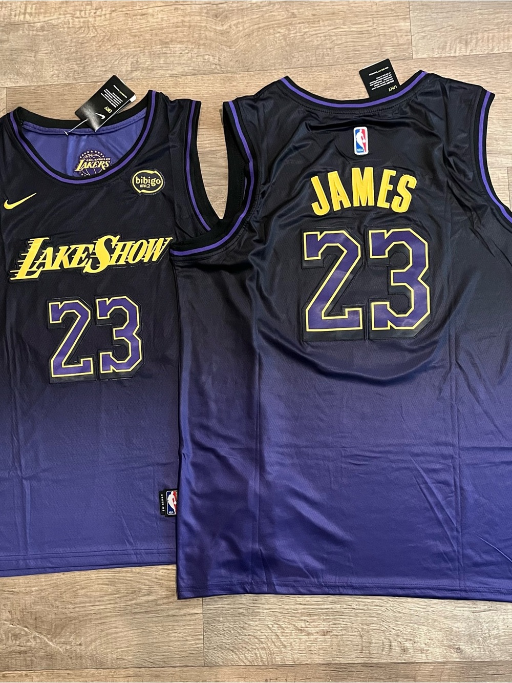 Nike Purple/Black Los Angeles Lakers "Lake Show" LeBron James 23 Jersey